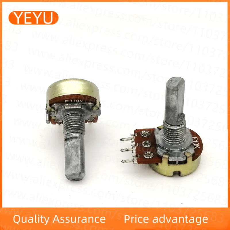 2PCS 16 Type Single Potentiometer F10K 20MM half-shaft 40 Point Stepper Amplifier Volume