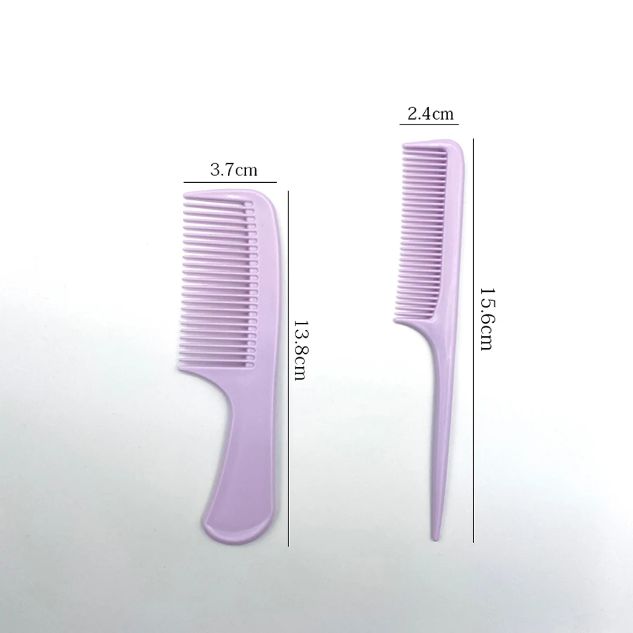 1 Pair Mini Portable Pocket Combs (Pointed Tail Comb   Flat Comb), Perfect for Hair Styling and Braiding. Convenient for Travel. view 2