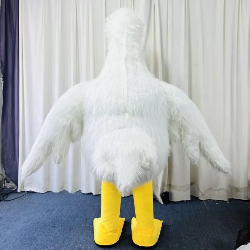 2.6m Inflatable Mascot Costume White Goose Plush Bird Cospaly Performance Costume Suitable for Both Adult Men and Women