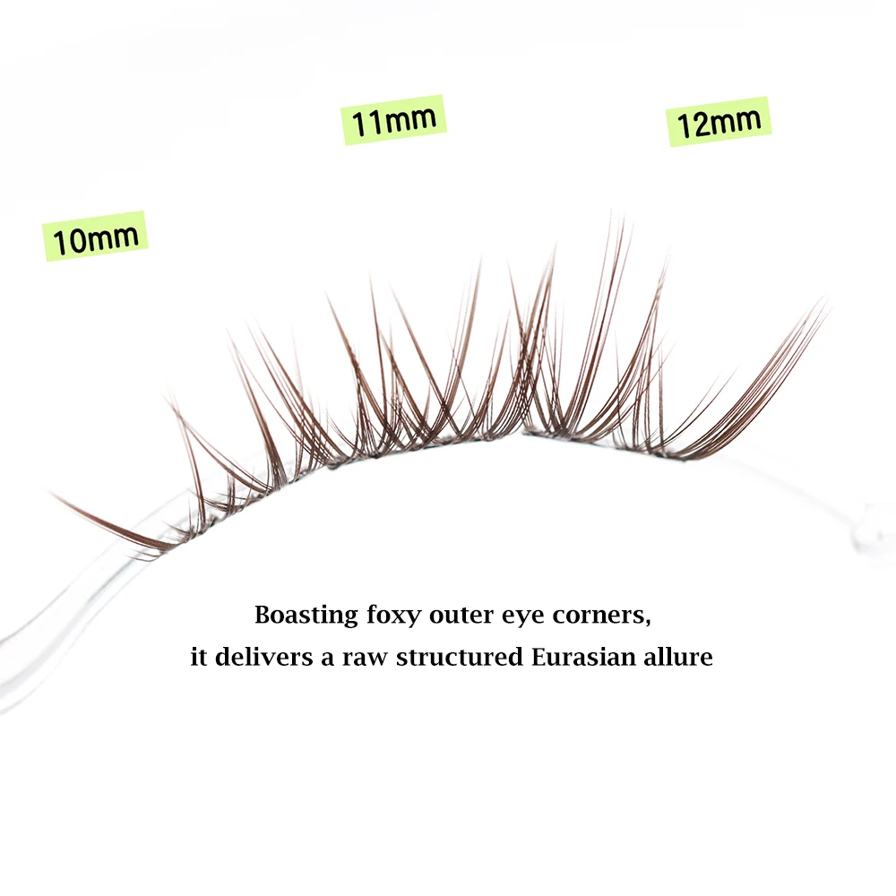 Natürliche braune Wimpern mit großem Fassungsvermögen, schwarz, selbstklebende Wimpernpinzette, flauschige Manga-Wimpern, natürlicher Look, anfängerfreundlich