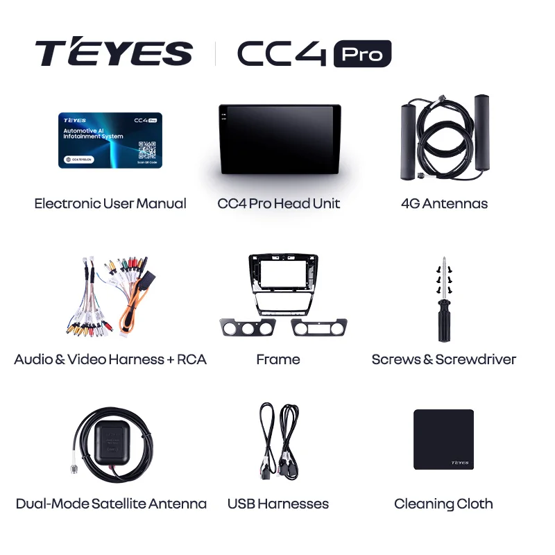 TEYES CC4 PRO スコダ オクタビア 2 A5 2008-2013 CarPlay Android Auto対応 カープレイ ラジオ マルチメディア ステレオ 2DIN