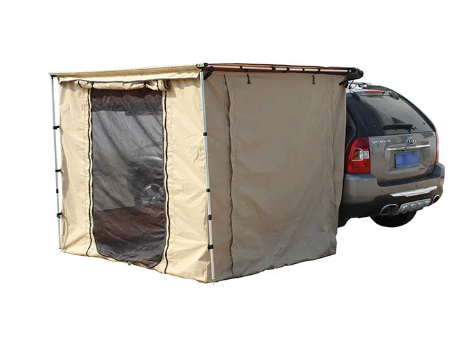 Outdoor Camping Custom OEM 4X4 Waterproof Vehicle Awning With Room For Camping, 2.5 X 2.5M Awning Tent