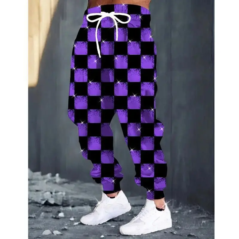 

Весенне-осенние модные брюки с 3D-принтом, креативный дизайн, мужские трендовые повседневные брюки