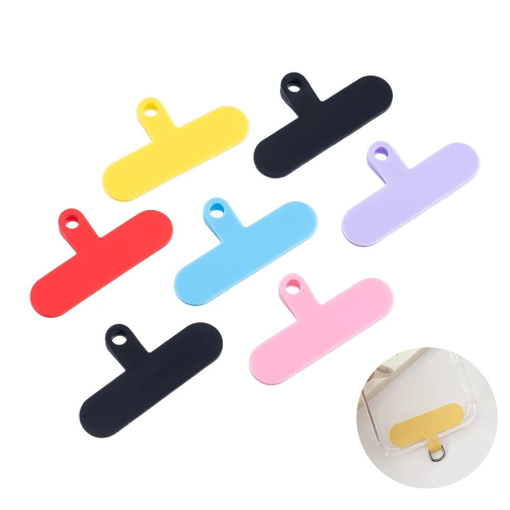 

5pcs Phone Strap Lanyard Gasket For Mobile Phone Removable Hanger Clip Snap Hanging Cord Patch Anti-lost Safety Lanyard Cards