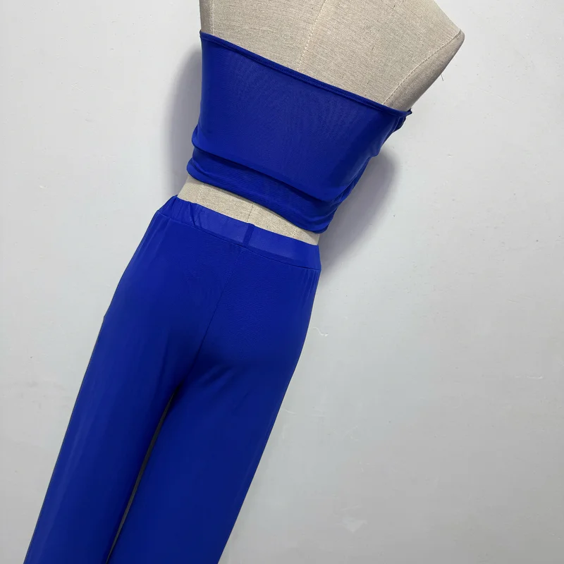 Customized Belly Dance Costume Practice Dress Pants Hanging Neck Top Pants Practice Outfit Team Class Clothes