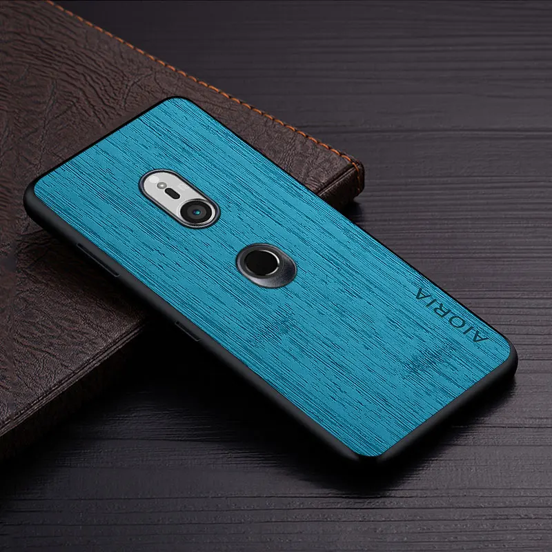 Case for Sony Xperia XZ3 funda bamboo wood pattern Leather skin phone cover Luxury coque for sony xperia xz3 case capa