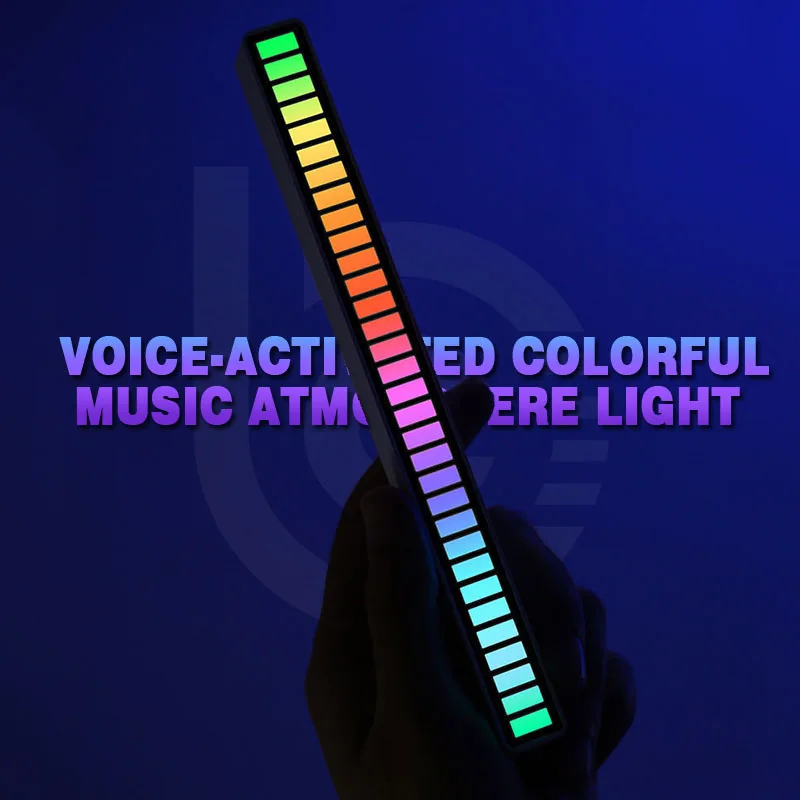RGB Sound Control LED Light App Control Pickup Voice Activated Rhythm Lights Color Ambient LED Lamp Bar of Music Ambient Light