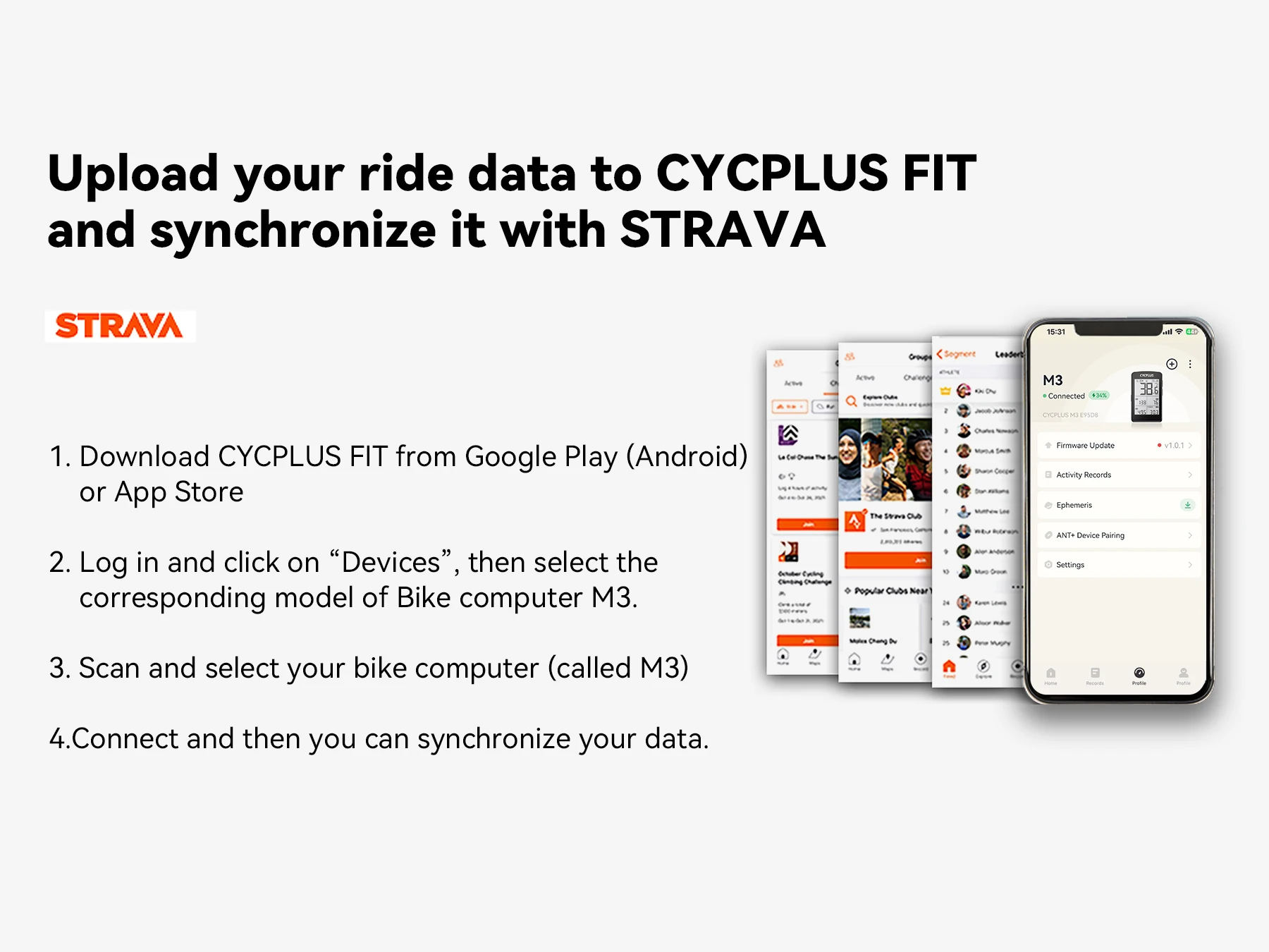 CYCPLUS M3 Fahrradzubehör GPS Fahrradcomputer Wireless ANT+ BLE 5.0 Wasserdichter Tachometer Radfahren Fahrrad Geschwindigkeit Cyclocomputer – Detail 8