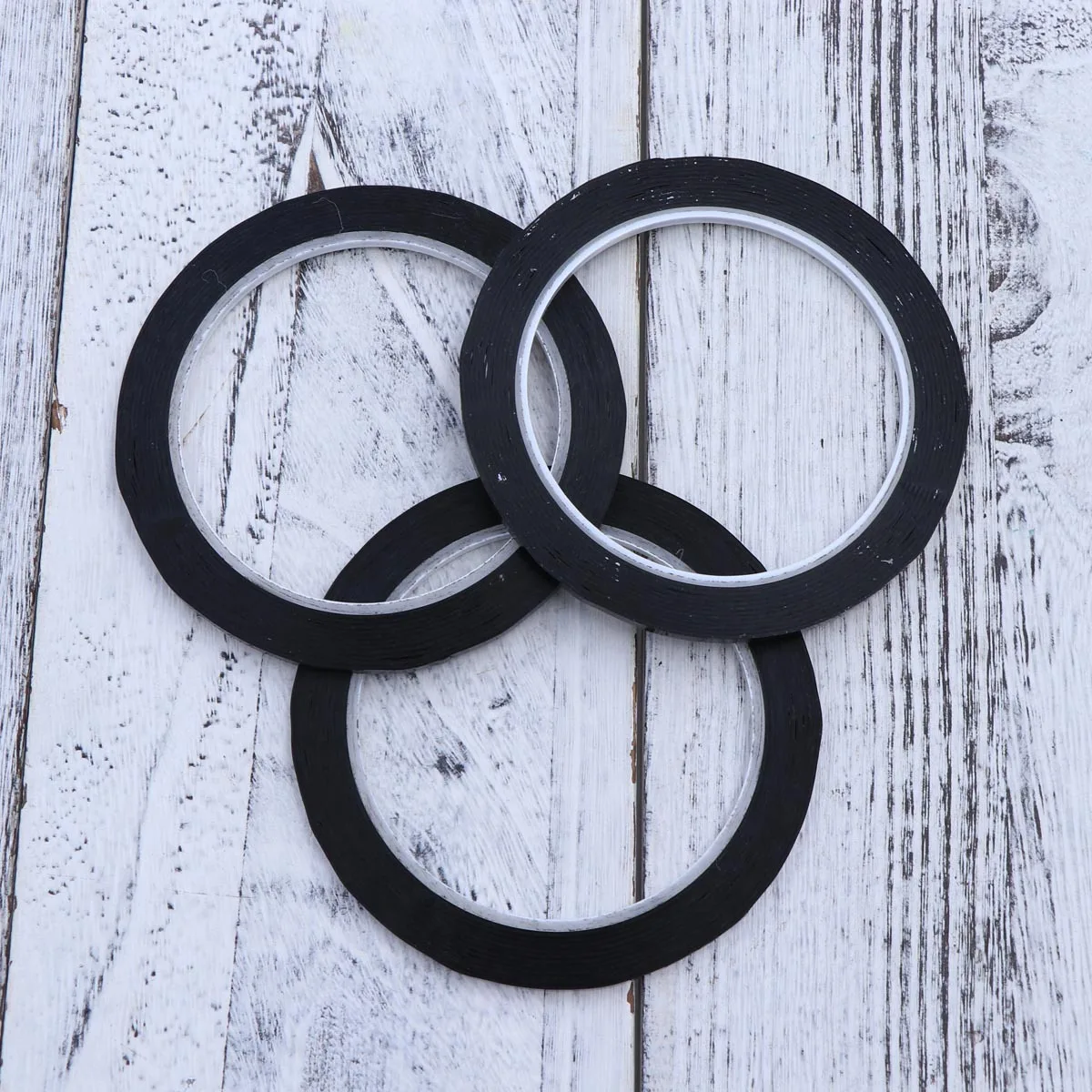 6 قطعة شريط تحديد الشبكة السوداء عرض 3 مللي متر شريط مخطط ذاتي اللصق للاستخدام الورقي والخشب والبلاستيك الفني للحرف اليدوية #4