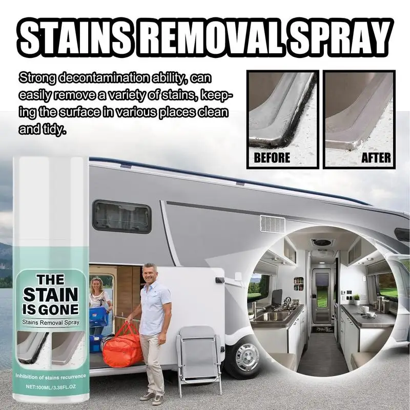 

Car Stain Remover Vehicle Seat Cleaner Effective Interior Refinisher Decontaminate and Brighten Powerful Dirt Cleaning Spray