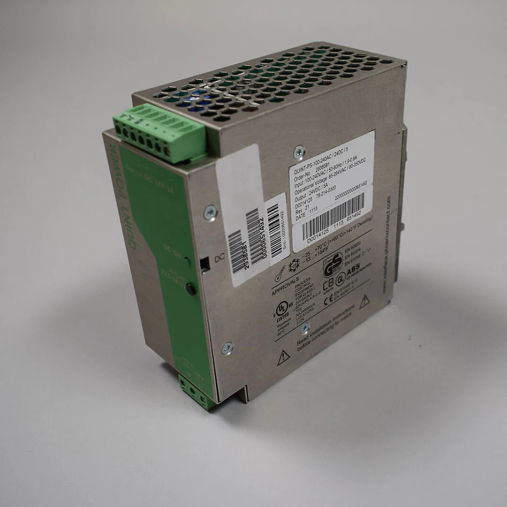 2938581 QUINT-PS-100-240AC/24DC/5 QUINT POWER 24VDC/5A Switching Power Supply 100% Tested Fast Ship Perfect Work