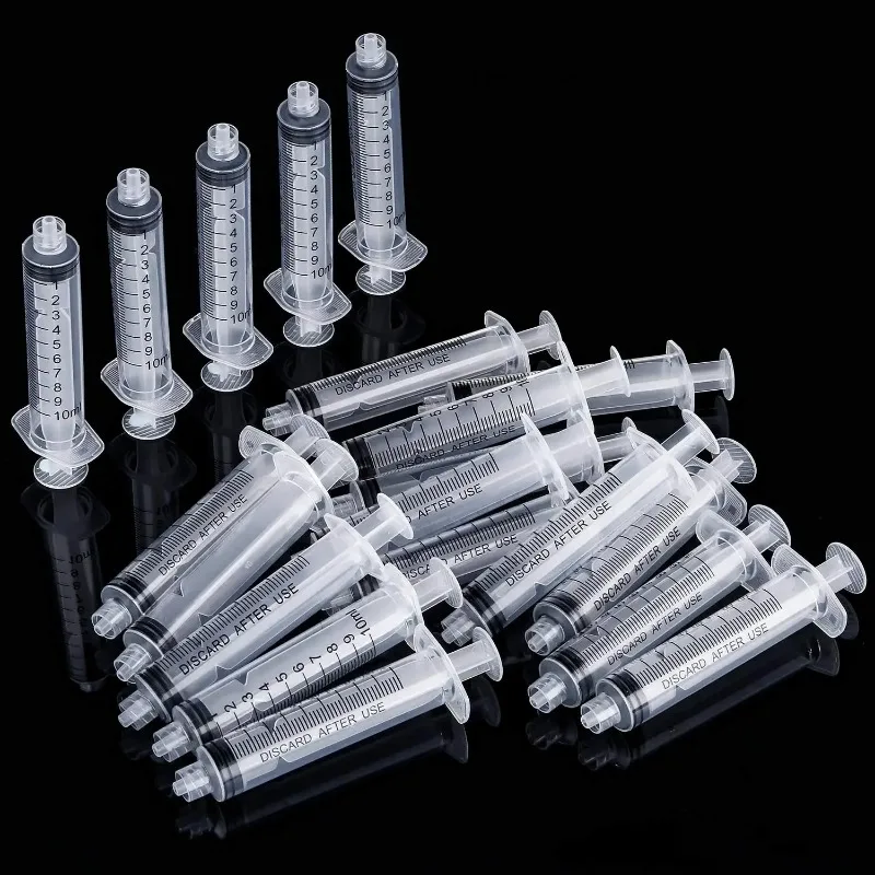 New 10-100pcs 5ml 10ml Steriled Luer Lock Plastic Syringe Without Needle For Dispensing Glue Measuring Liquid Feeding Pets Tool