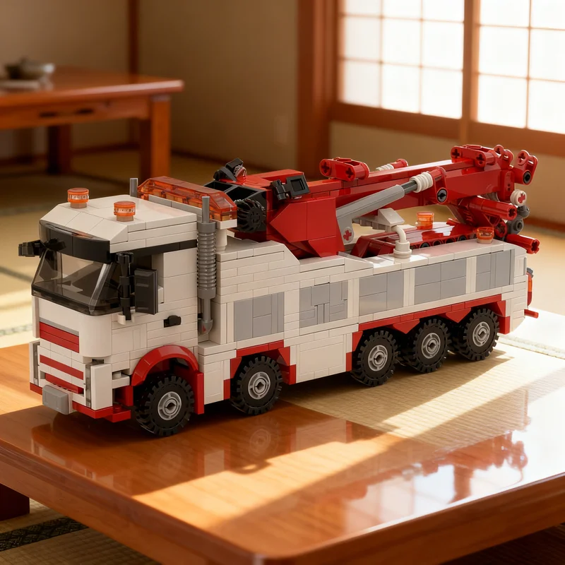 950pcs MOC Cars Volvoeed 5 Achsiger Tow Truck Mit Model Building Blocks Toys Architecture Christmas Gifts Brick Education Kids