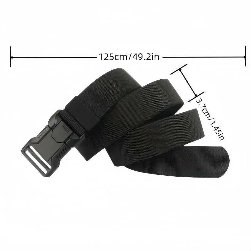 The New Men's 125cm  Quick Release Pluggable Buckle Men Belt Breathable Outdoors Belts For Men Pants Belt image 4