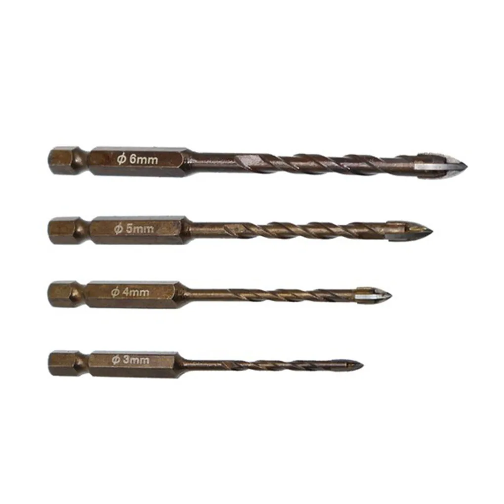 

Сверла Шестигранная плитка Отверстия для камня Набор сверл для деревообработки и стекла из сплава, 3 мм, 4 мм, 5 мм, 6 мм, 8 мм, 10 мм, 12 мм