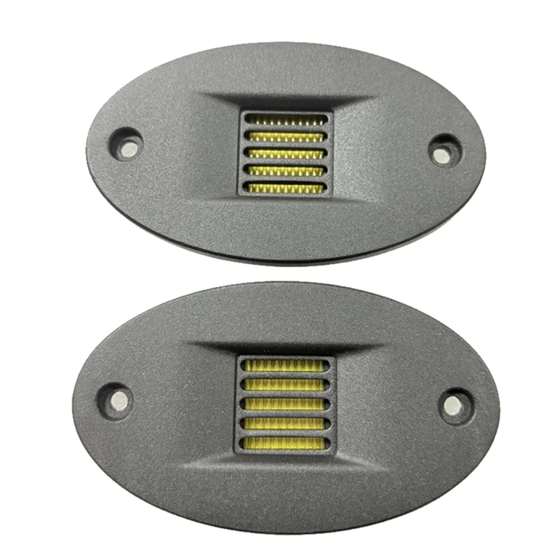 FFYY-DIY Ribbon Tweeter 4 Ohm Oval Aluminum Cover Haier Style High Pitch Pneumatic Speaker Super Tweeter 2Pcs