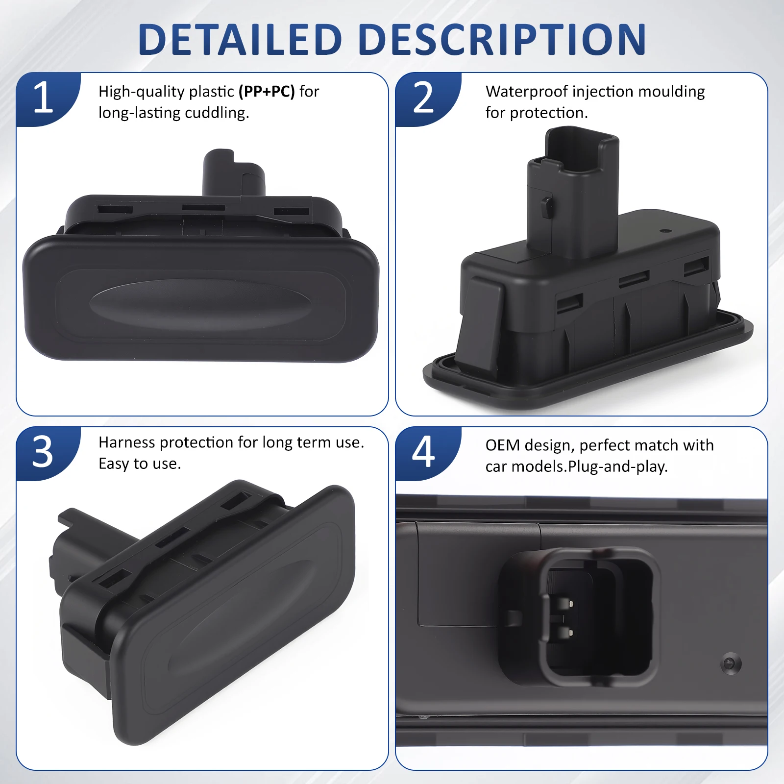

New Car Tailgate Boot Opener Liftgate Button Switch OEM 8200076256 For Megane MK2 & MK3 Clio MK3 & MK4 Captur / Scenic MK2 & MK3