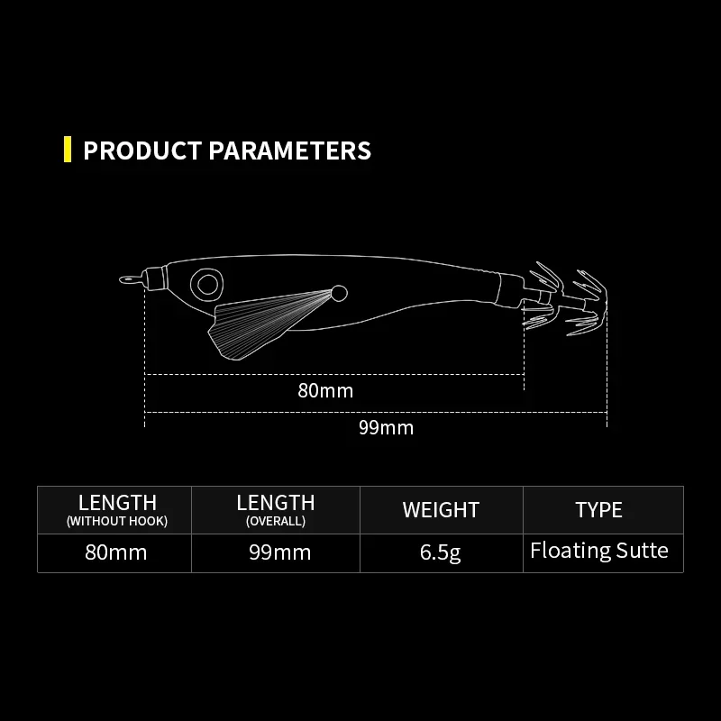 99 مللي متر 6.5 جرام أفقي خشبي الروبيان الحبار الطعم مضيئة Egi الحبار الصيد إغراء الأخطبوط الحبار البحر الصيد المسار