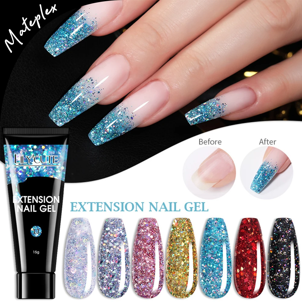 

New Nail Extension Glue Nail Art Paper free holder Quick extension Crystal model Crystal glue 15ml adhesive drill