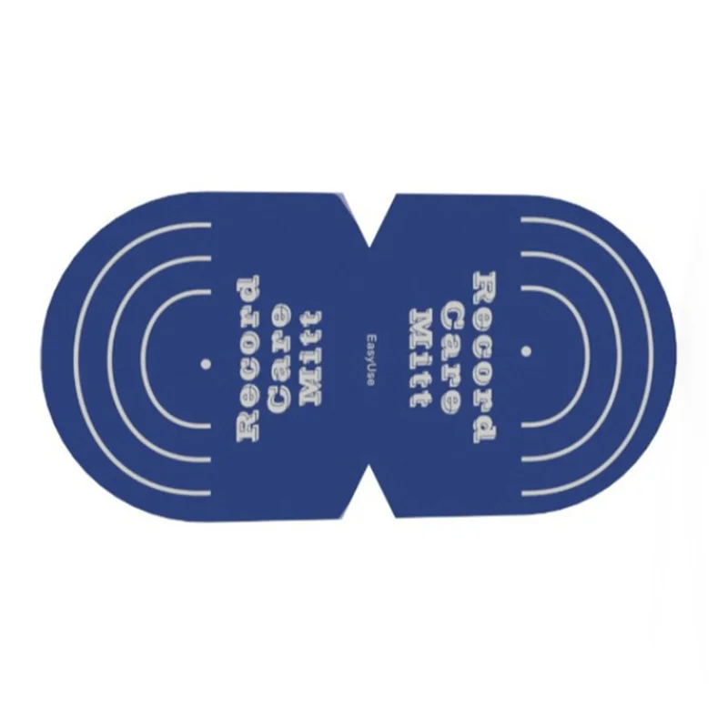 ABRE-2 個レコードクリーナーハンドラーミットブラックビニールレコードクリップディスククリーニング保護パッド指紋なし