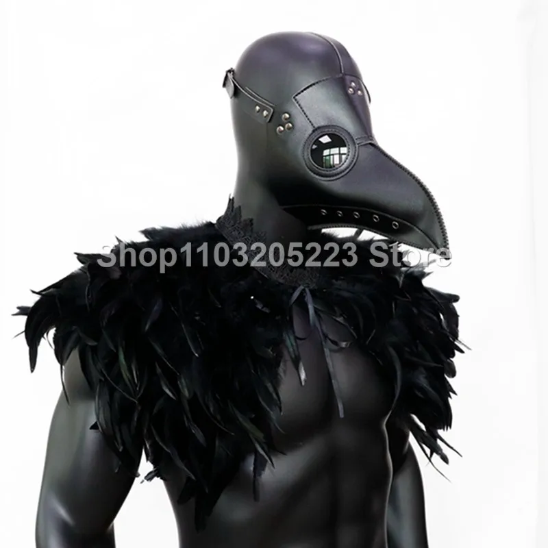 Masque d'Halloween Dr Bird Cosplay, déguisement de fête, plume gothique, 550 accessoires