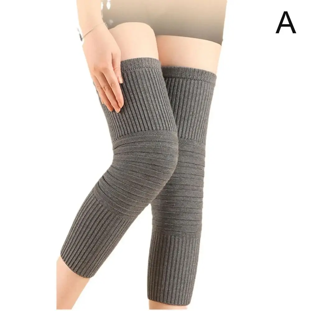 Support Tendonitis Wool Wool Knee Pads Camel Thick Keep Warm Knee Protector Black Plus Velvet Thick Cashmere Kneepad Old People