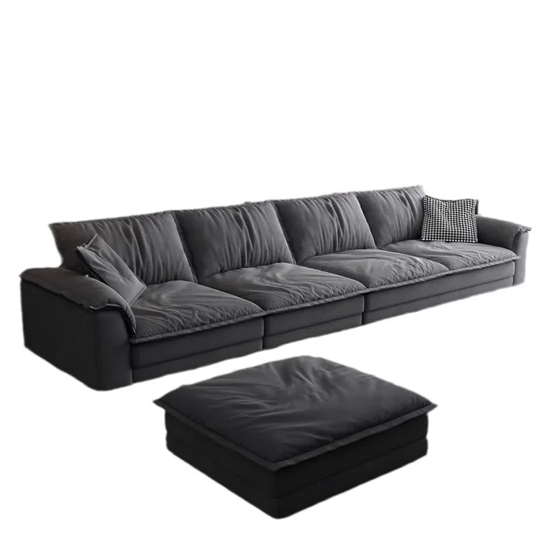 New, Italian minimalist, small apartment, flannel matte technology cloth sofa