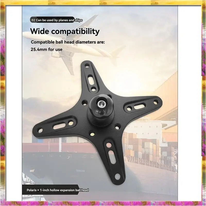 ABSU Monitor Mounting Adapter Bracket Plate Wall Arm Mount Portable To 100X100mm 75X75mm With 1.5 Inch Ball Head Universal