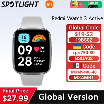 Fast Delivery【Xiaomi Redmi Watch 3 Active】Global Version Smartwatch Blood Oxygen Monitor 1.83'' LCD Screen 12 Days Battery Life