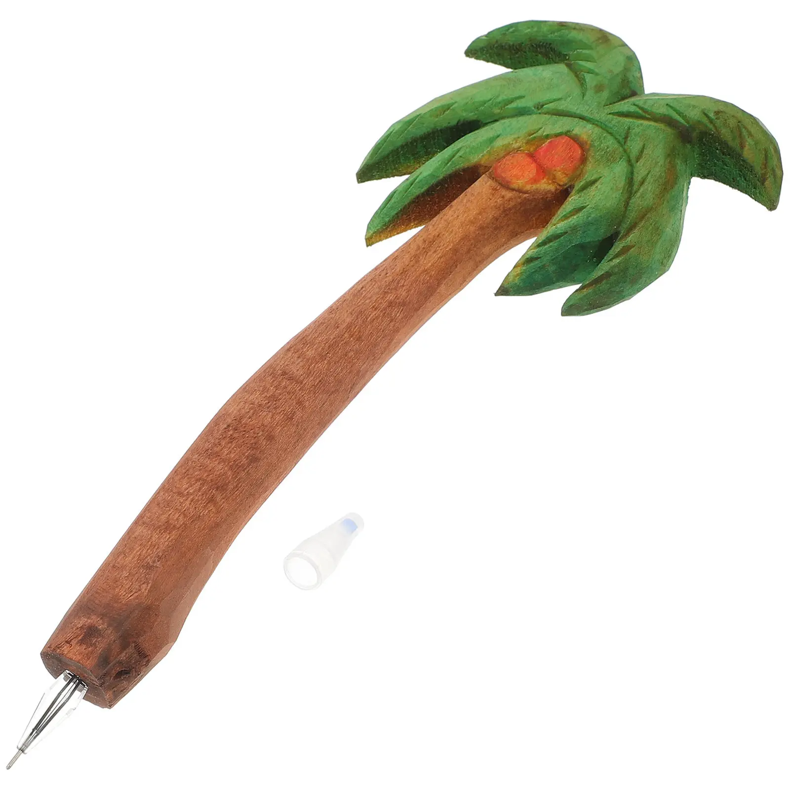 

Wooden Coconut-Tree Ballpoint Pen Vintage Smooth Writing Comfortable Grip School Stationery Beach Birthday Party Decorations