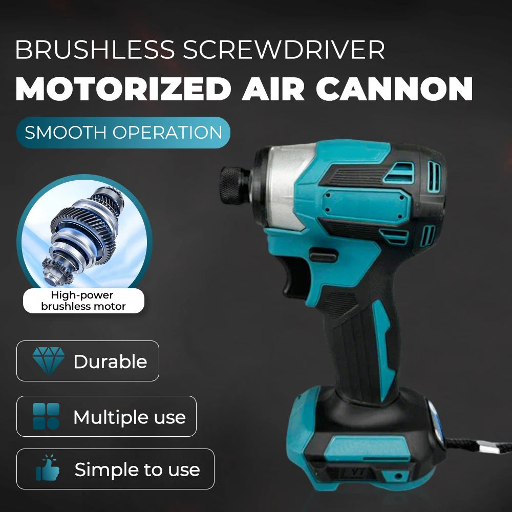 Avvitatore a percussione a batteria 18V Motore brushless 180Nm Trapano elettrico Legno/Bullone/Mode T Trapano wireless Strumento domestico per Makita