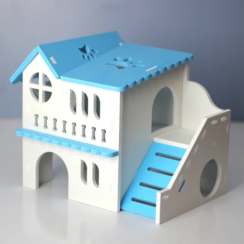 1/2 Layer Hamster Villa Plastic Luxury Cage Small Pet House Toy Hideout Hut Toy Hamster Playhouse with Ladder