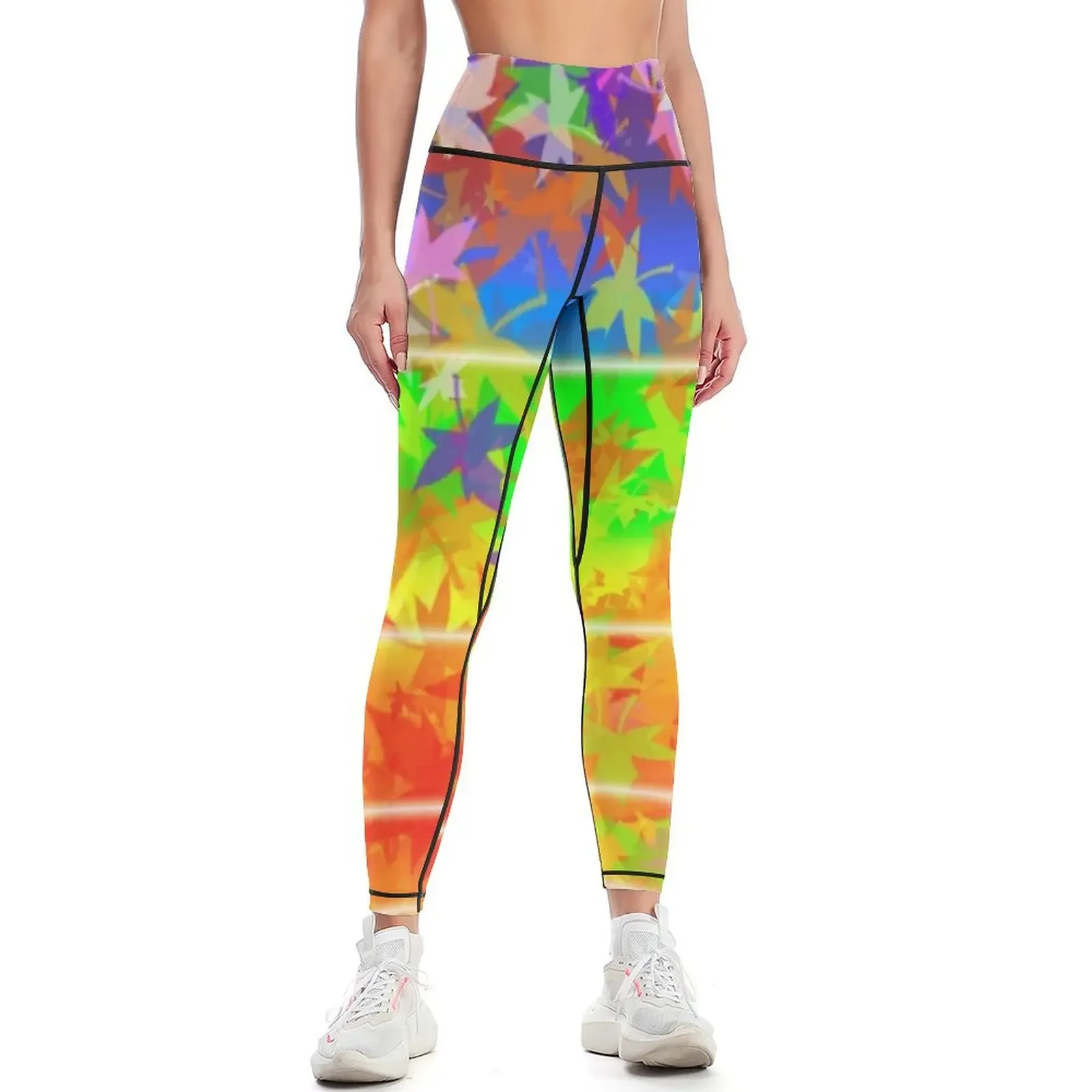 

Happy outdoors rainbow fairies Leggings gym womans Sports pants for gym sportswear woman Training pants Womens Leggings