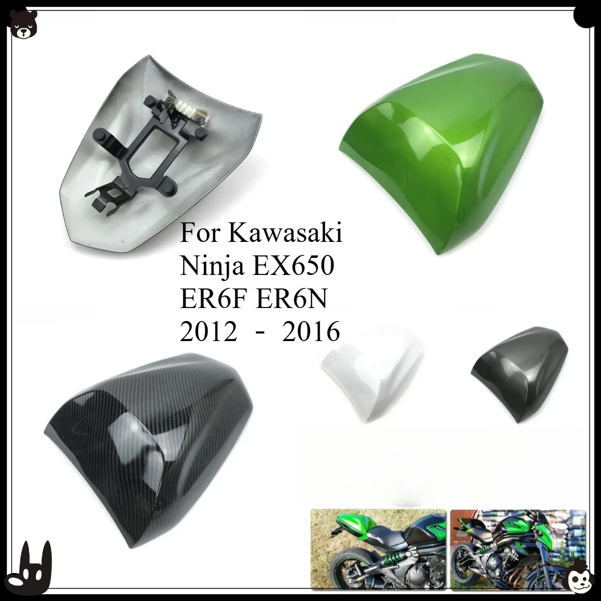 

Обтекатель сиденья мотоцикла для Kawasaki Ninja 400 650 EX650 ER6F ER6N 2012 2013 2014 2015 2016 Solo Seat Cowl Rear ER 650 R