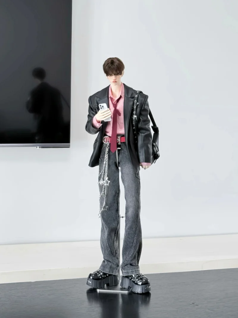 Los pantalones de muñeca bjd son adecuados para accesorios de muñeca vaqueros de pierna ancha de talla tío 68-73 75