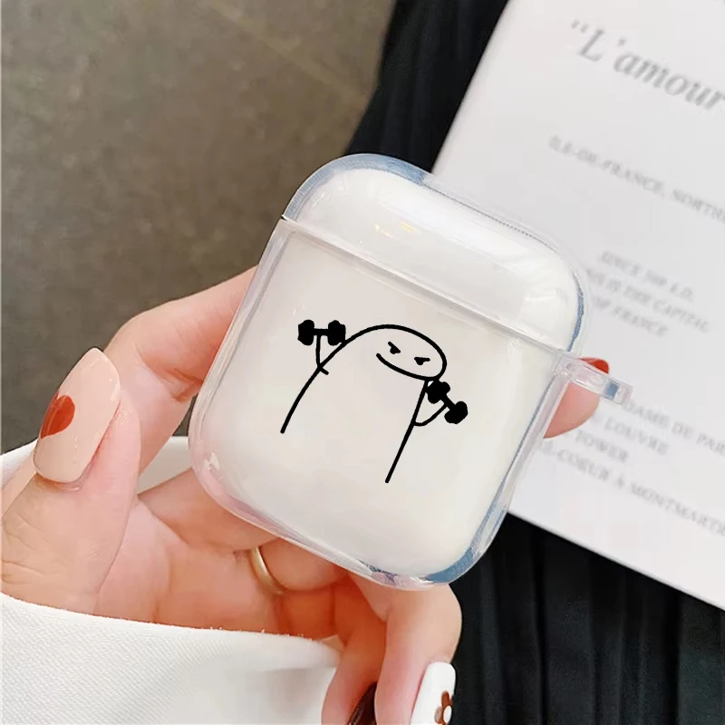 재미있는 성냥개비 라인맨 에어팟 4세대 3세대 2세대 프로용 투명 이어폰 케이스, 에어팟 2 3 1용 소프트 커버 보호 액세서리 쉘