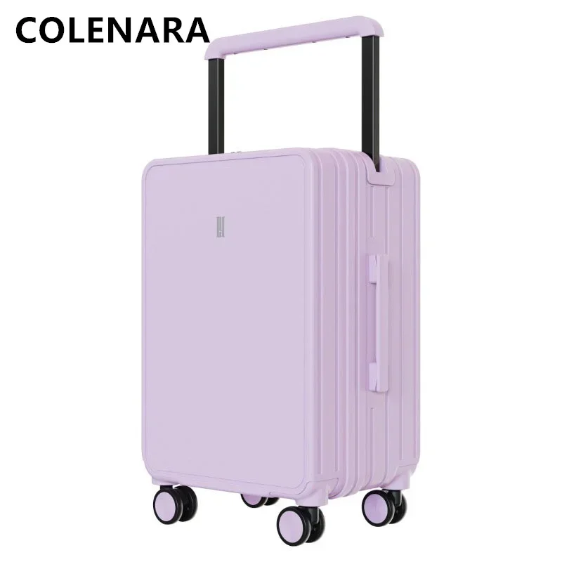 COLENARA 20 "24" 26 "28 Polegada bagagem de cabine caixa de embarque de carregamento USB ABS + PC grande capacidade carrinho de negócios mala unissex