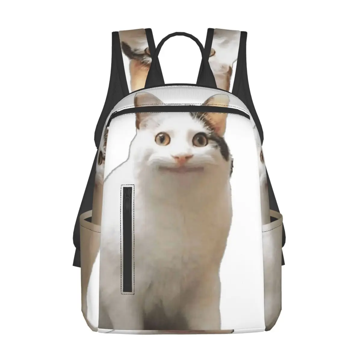 ベルーガキャットサファリバックパックデイパック大容量キッズブックバッグスクールバッグショルダーバッグ男性用女性用