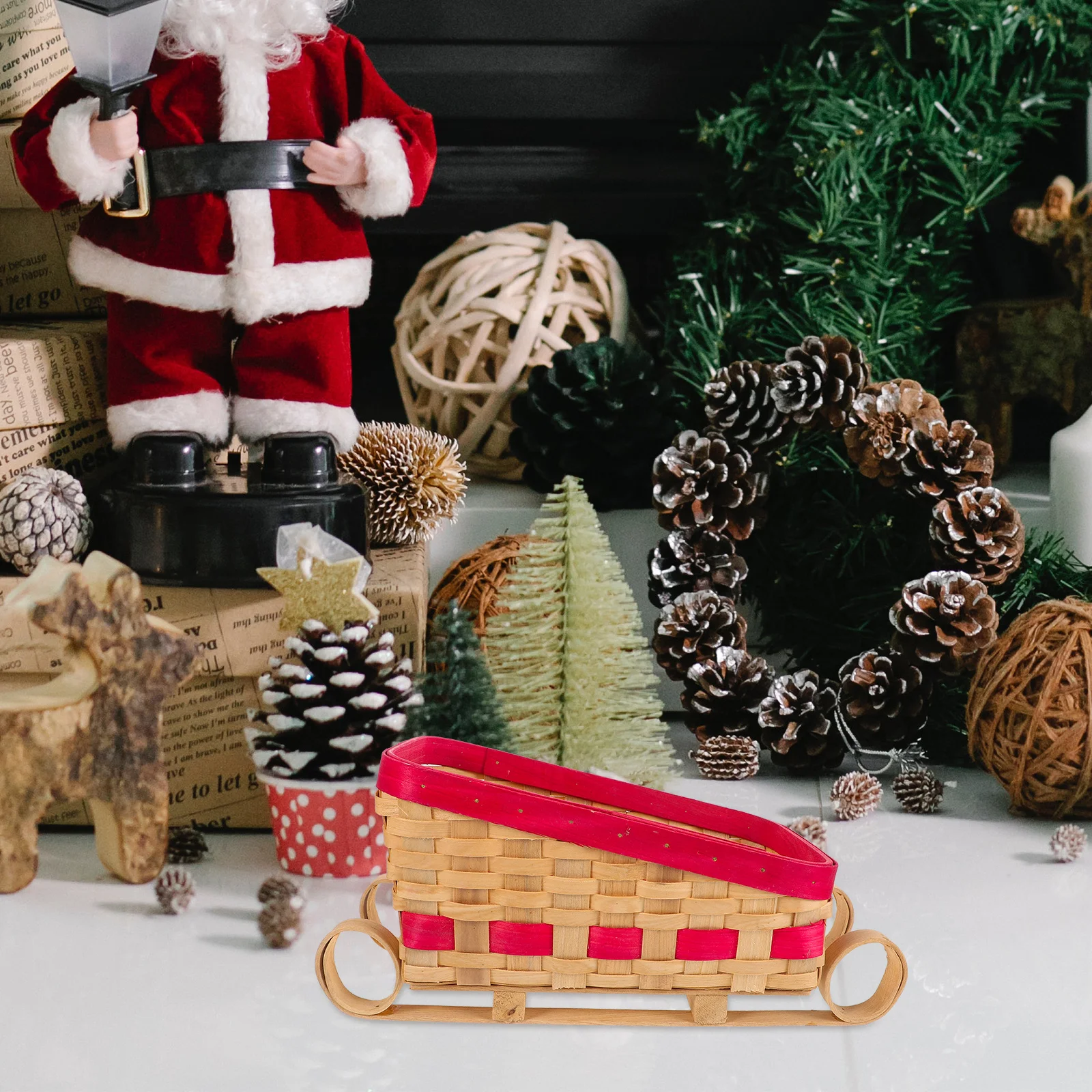 

Christmas Table Sleigh Decor Premium Sleigh Ornament for Party Home Kitchen Desktop Xmas Festival Decoration Xmas Home Decor