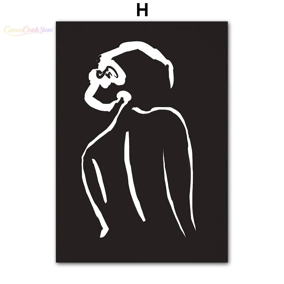 Lines Drawing Girl Face Body Love Abstract Posters And Prints Wall Art Canvas Painting Hotel Bar Pictures For Living Room 2026