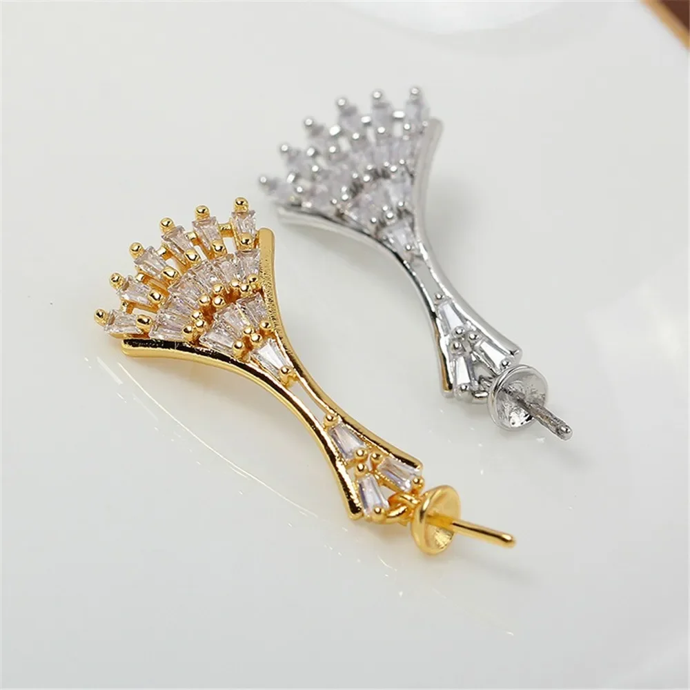 

DIY Gold-Plated Pearl Pendant Setting, Handmade Jewelry Crafting Accessories Jewelry Findings No Pearl No Chain