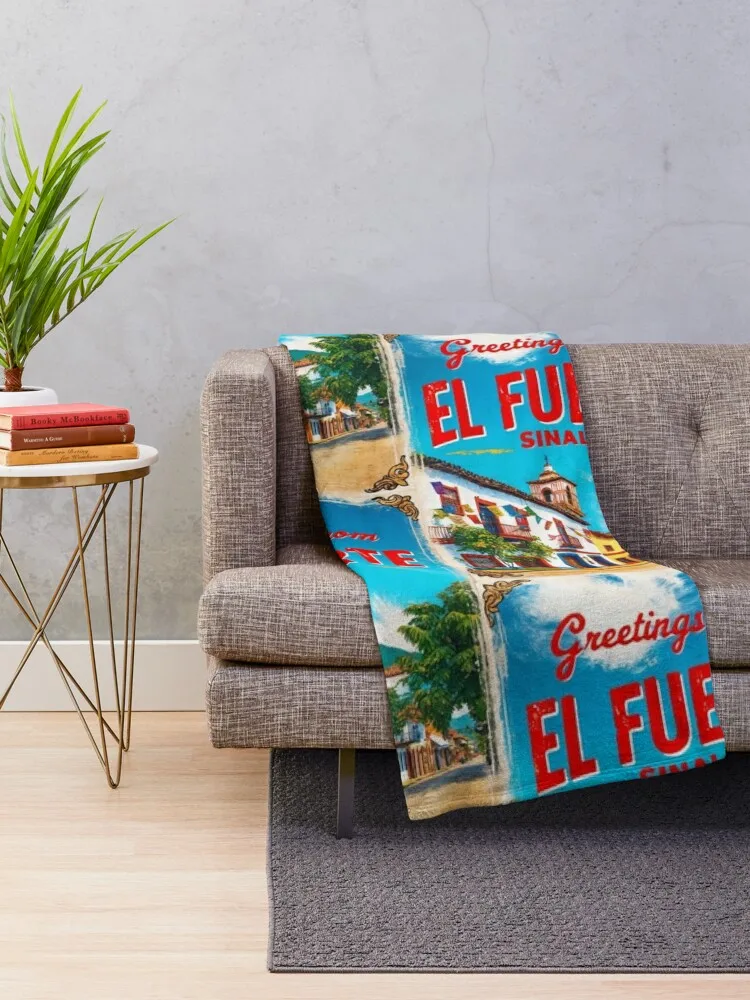 El Fuerte Sinaloa Mexico Magic Town Postcard Vintage Travel Throw Blanket Thin Sleeping Bag sofa bed Blankets