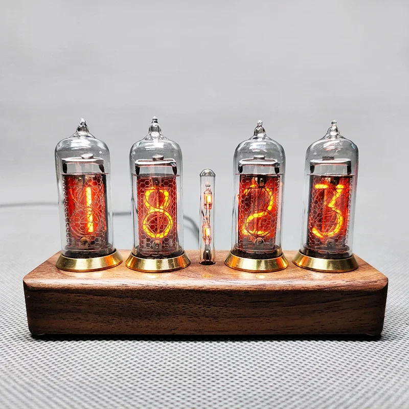 Glow tube bluetooth/former Soviet Union IN14 glow tube/ digital / solid wood desk clock