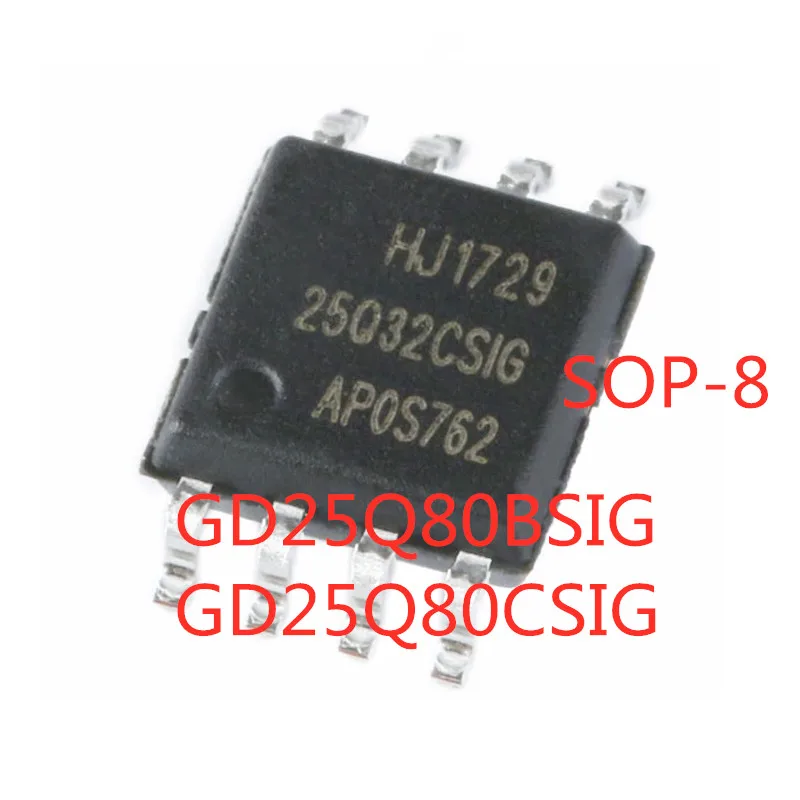 5PCS/LOT 100% Quality GD25Q80BSIG 25Q80BSIG GD25Q80CSIG 25Q80CSIG 25Q80 SOP-8 8Mbit 1M memory IC chip In Stock New Original