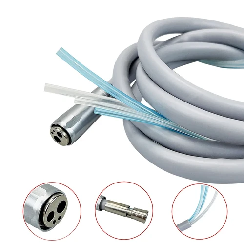 Tubo de manguera Dental de 4 agujeros, Cable de tubo de pieza de mano Dental de alta velocidad para conector, herramientas de dentista, accesorio de laboratorio de odontología