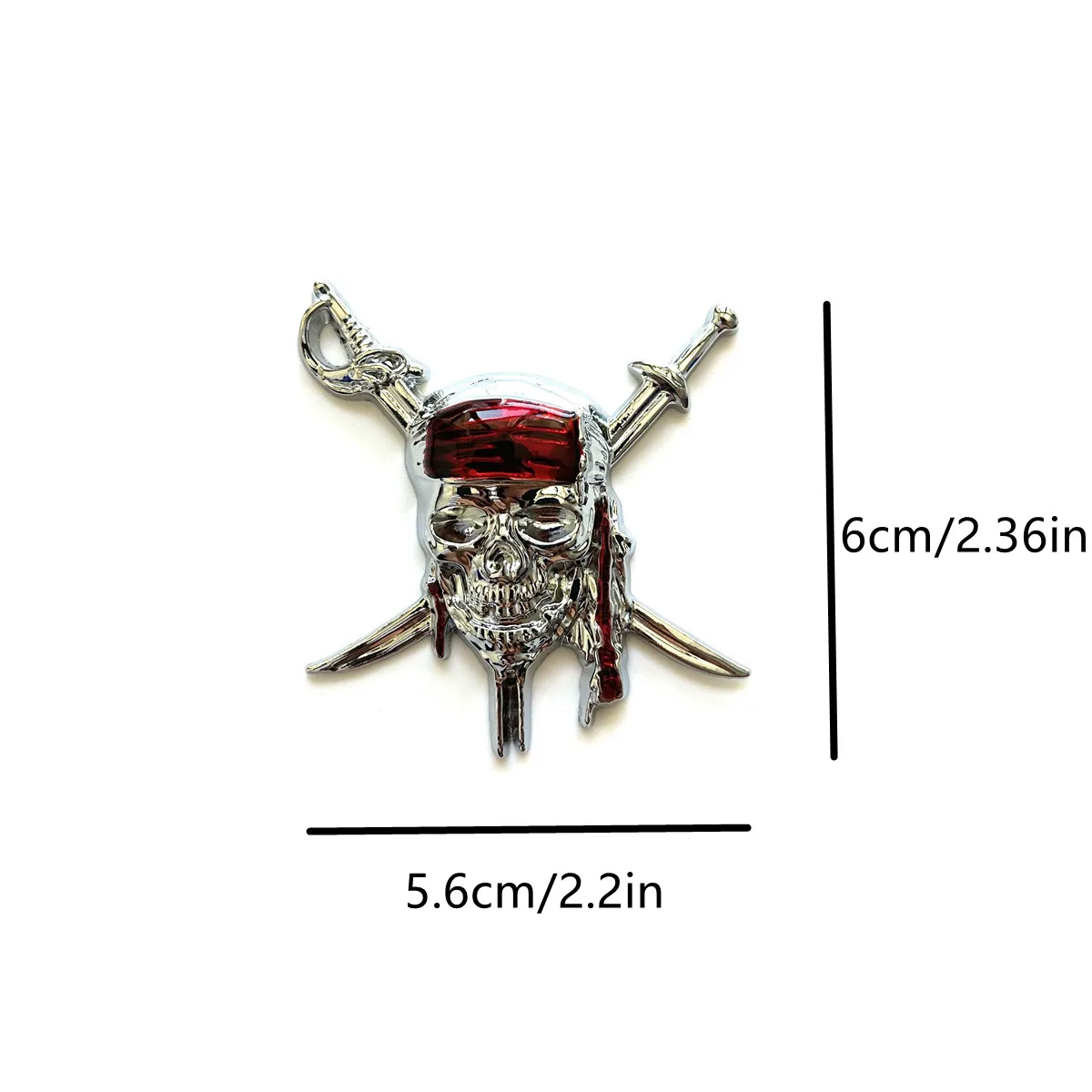 شعار سيارة معدني على شكل جمجمة قرصان على شكل جمجمة مناسب لملصق السيارة الجانبي لذيل صندوق السيارة وإكسسوارات الديكور #2