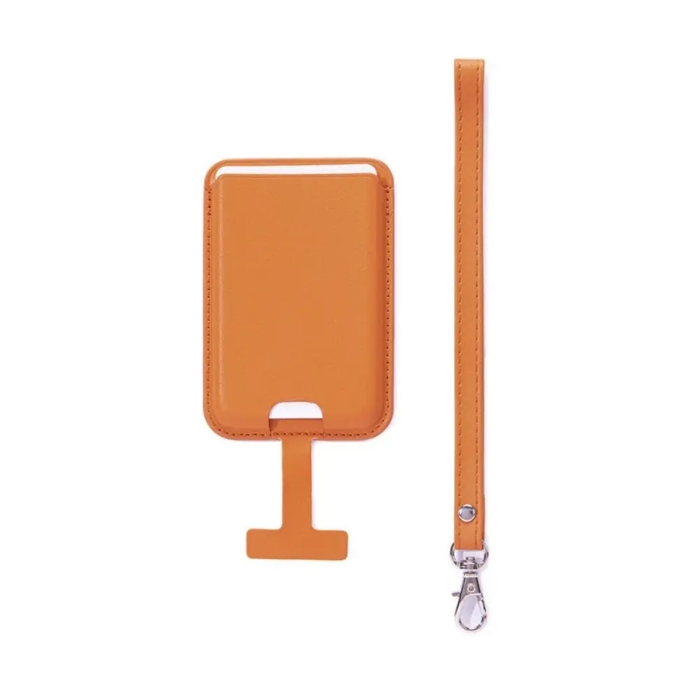 Strong Adsorption Magnetic Card Holder Anti-theft with Lanyard Phone Card Case Shockproof for iPhone17 16 15 14 13 Series