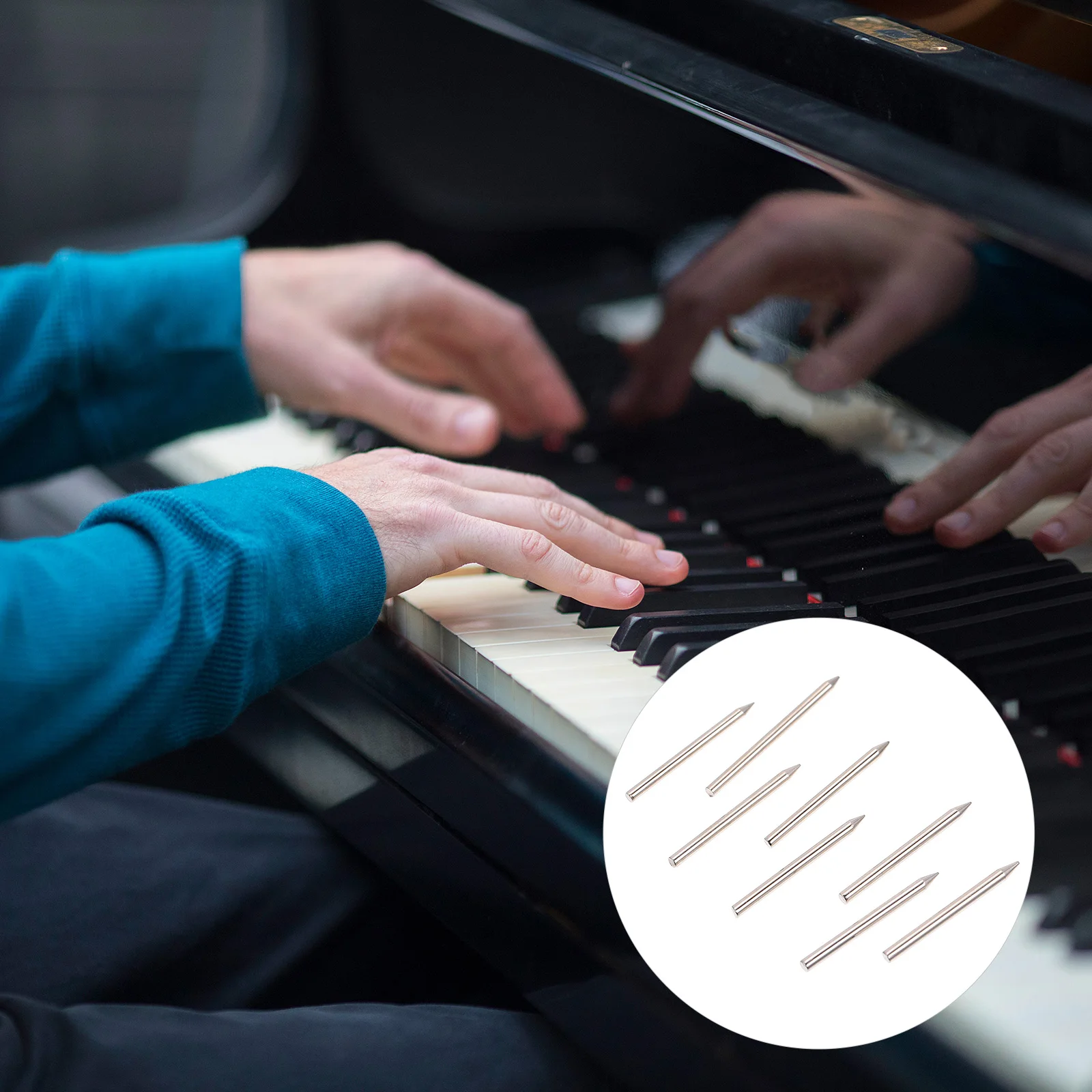 

160pcs Piano Needle Axle Pin Set Metal Durable Practical Repair Tool For Piano Maintenance Exquisite Craft Silver