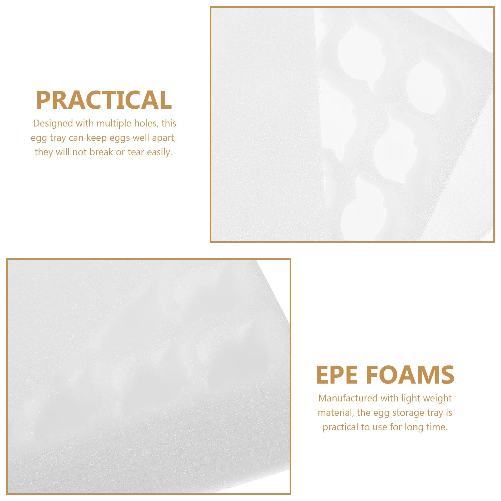 

Многоразовый поднос для яиц с 20-отверстиями, защитный органайзер из пенопласта для безопасной доставки, транспортировочная пена