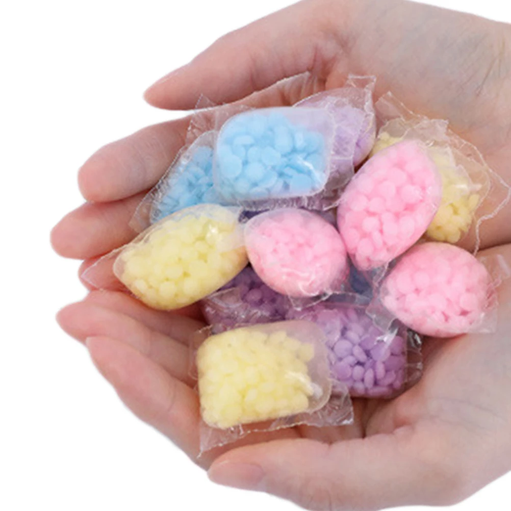 60 uds fragancia de larga duración lavandería Color mezclado concentrado de limpieza perfumado para el hogar viaje Hotel lavado de ropa cuentas aroma